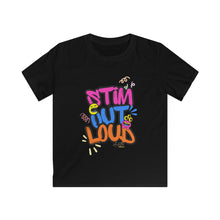 Load image into Gallery viewer, Kids Tee — "Stim Out Loud" Colorful Graffiti Autism Awareness Shirt