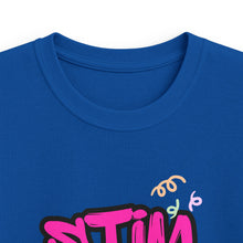 Load image into Gallery viewer, Kids Tee — "Stim Out Loud" Colorful Graffiti Autism Awareness Shirt