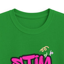 Load image into Gallery viewer, Kids Tee — "Stim Out Loud" Colorful Graffiti Autism Awareness Shirt