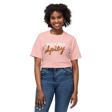 Load image into Gallery viewer, Spicy Neon Script T-Shirt — 'Spicy' Retro Pink Graphic Tee
