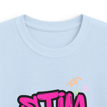 Load image into Gallery viewer, Kids Tee — "Stim Out Loud" Colorful Graffiti Autism Awareness Shirt
