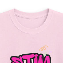 Load image into Gallery viewer, Kids Tee — "Stim Out Loud" Colorful Graffiti Autism Awareness Shirt
